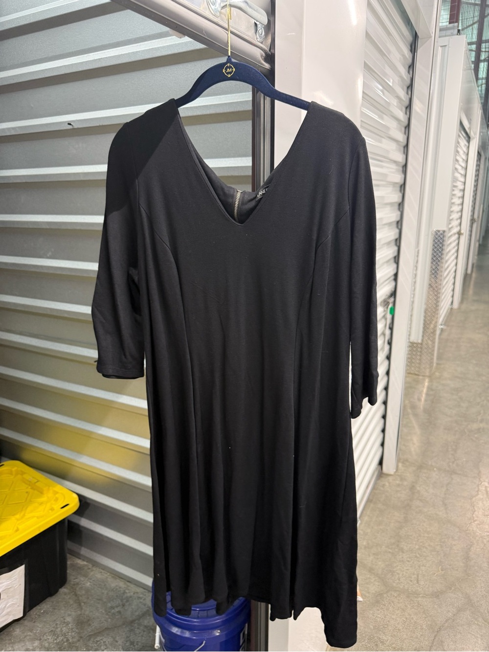 Lane Bryant Black V-Neck Midi Dress